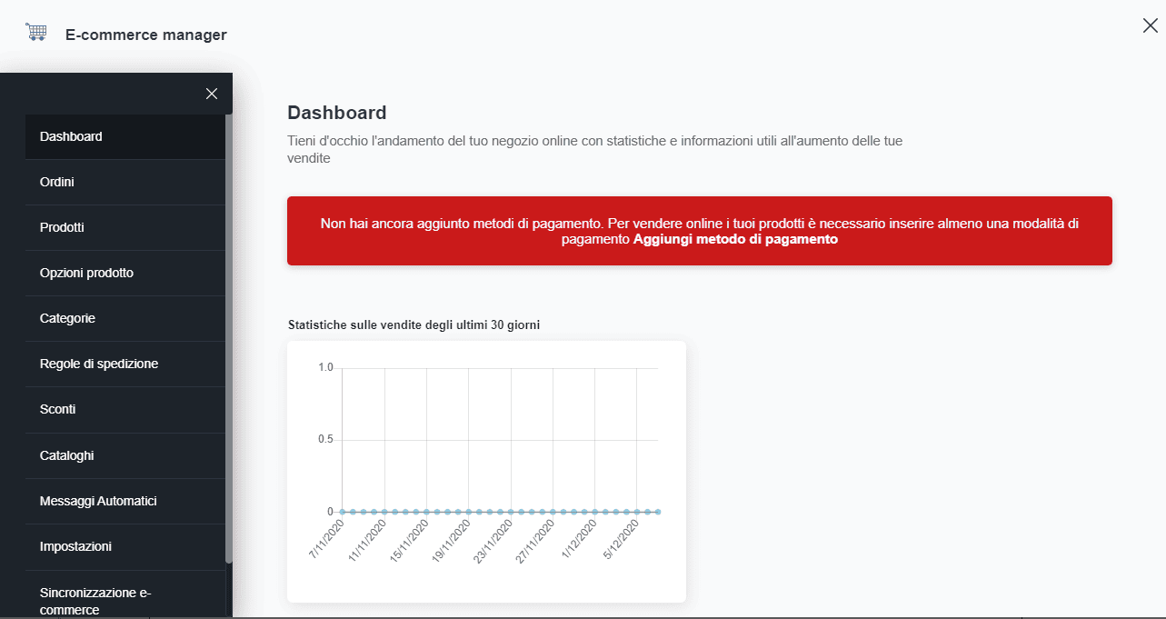 Come creare un ecommerce con One Minute Site 2.0 funzioni