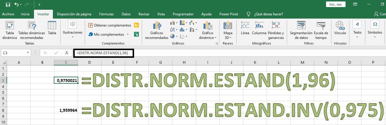 Tabla Distribución Normal en Excel