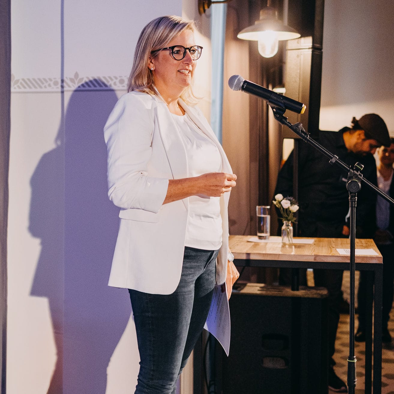Grußwort von Brandenburgs Wirtschaftsministerin Martina Klement. Bild: © Lea Städler