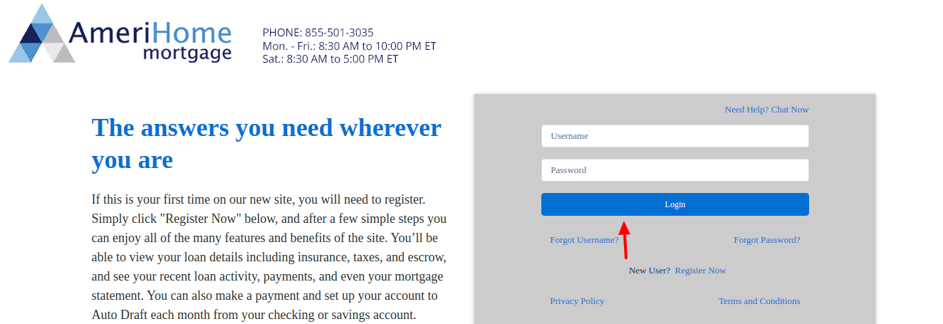 amerihome/loanadministration bill pay