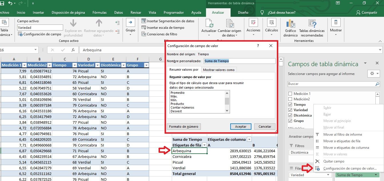 Descriptivos con Tablas Dinámicas
