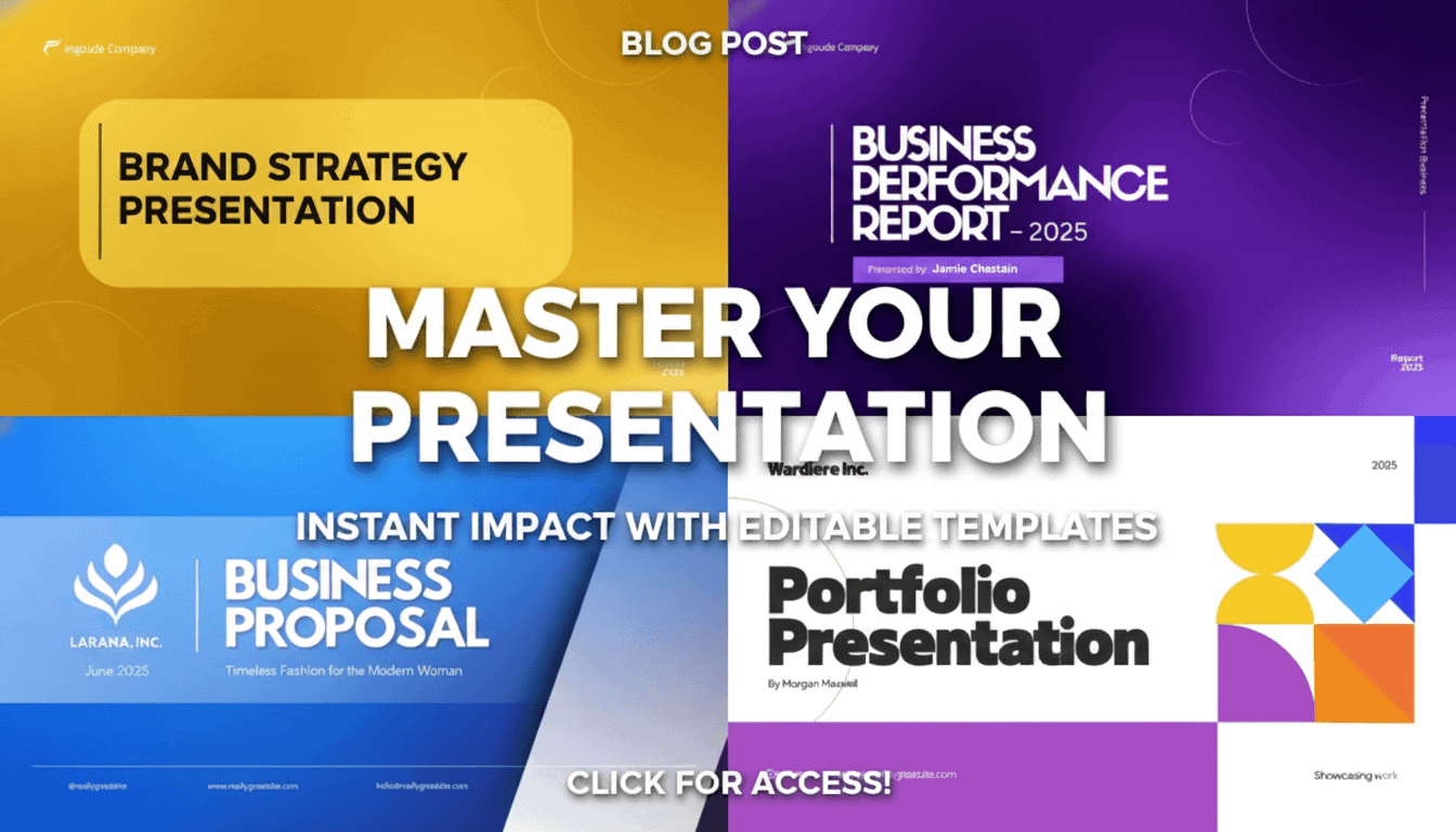How to Quickly Create Professional Slides: 4 Ready-to-Edit Presentation Templates You Must Have in 2026