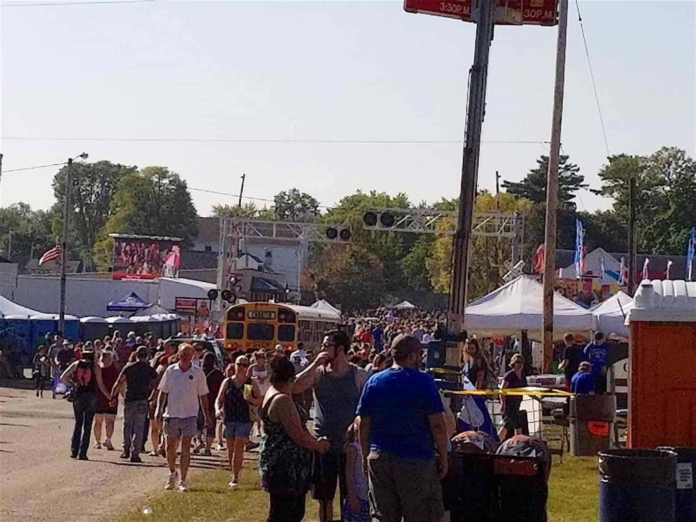 The Cranberry Festival I Wasn't Expecting: Tips for Visiting large crowd of people at Cranberry Festival Wisconsin