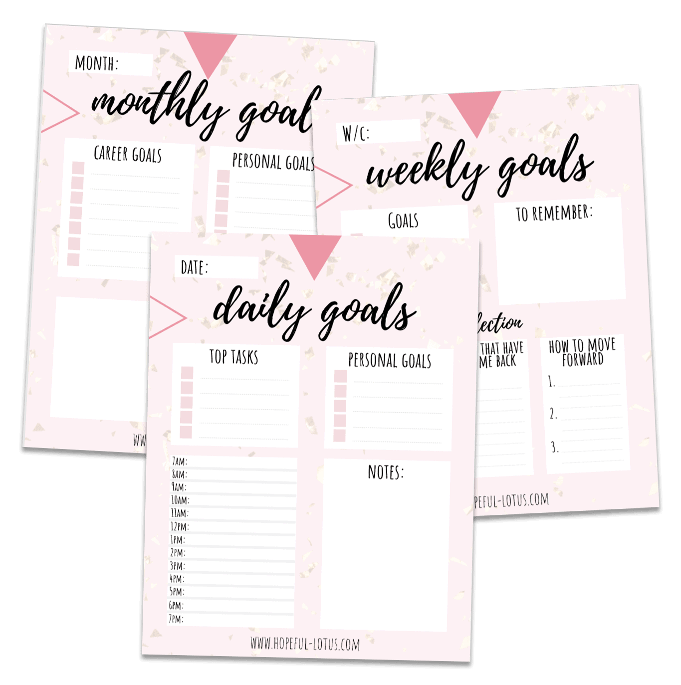 free printable goal planner