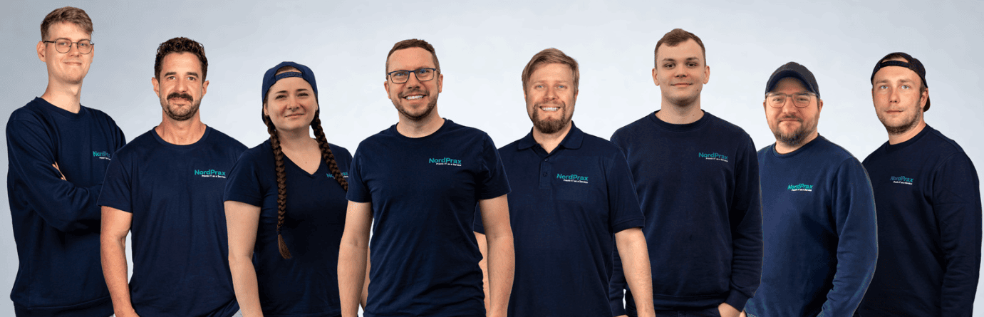 Das Team des Praxis-IT as a Service Unternehmens NordPrax