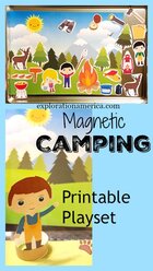 Magnetic Camping Printable Playset