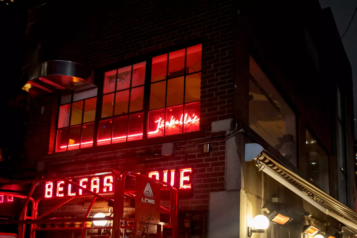 The view from outside of Isabelle's Toronto - directly above Belfast Love