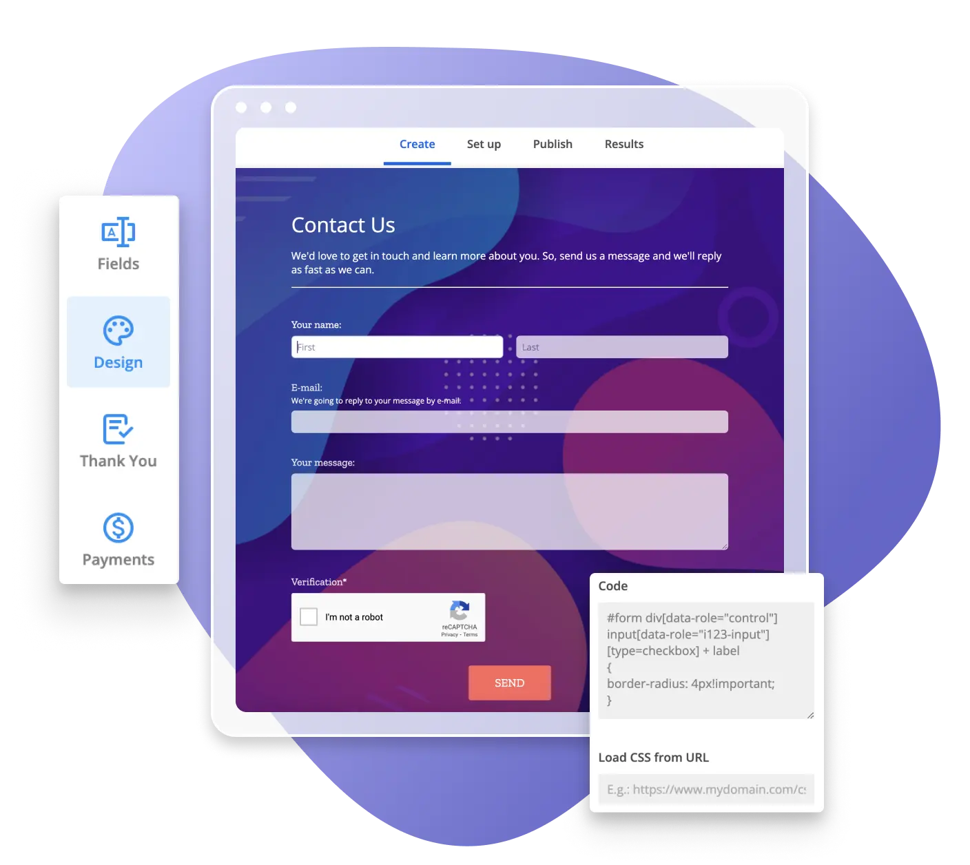 html-forms Image showing 123FormBuilder platform
