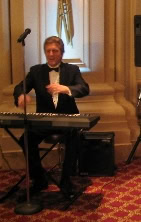 John Sawoski playing on camera on NBC-TV's Las Vegas