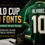 World Cup Logo Fonts for Custom Football Jersey Design
