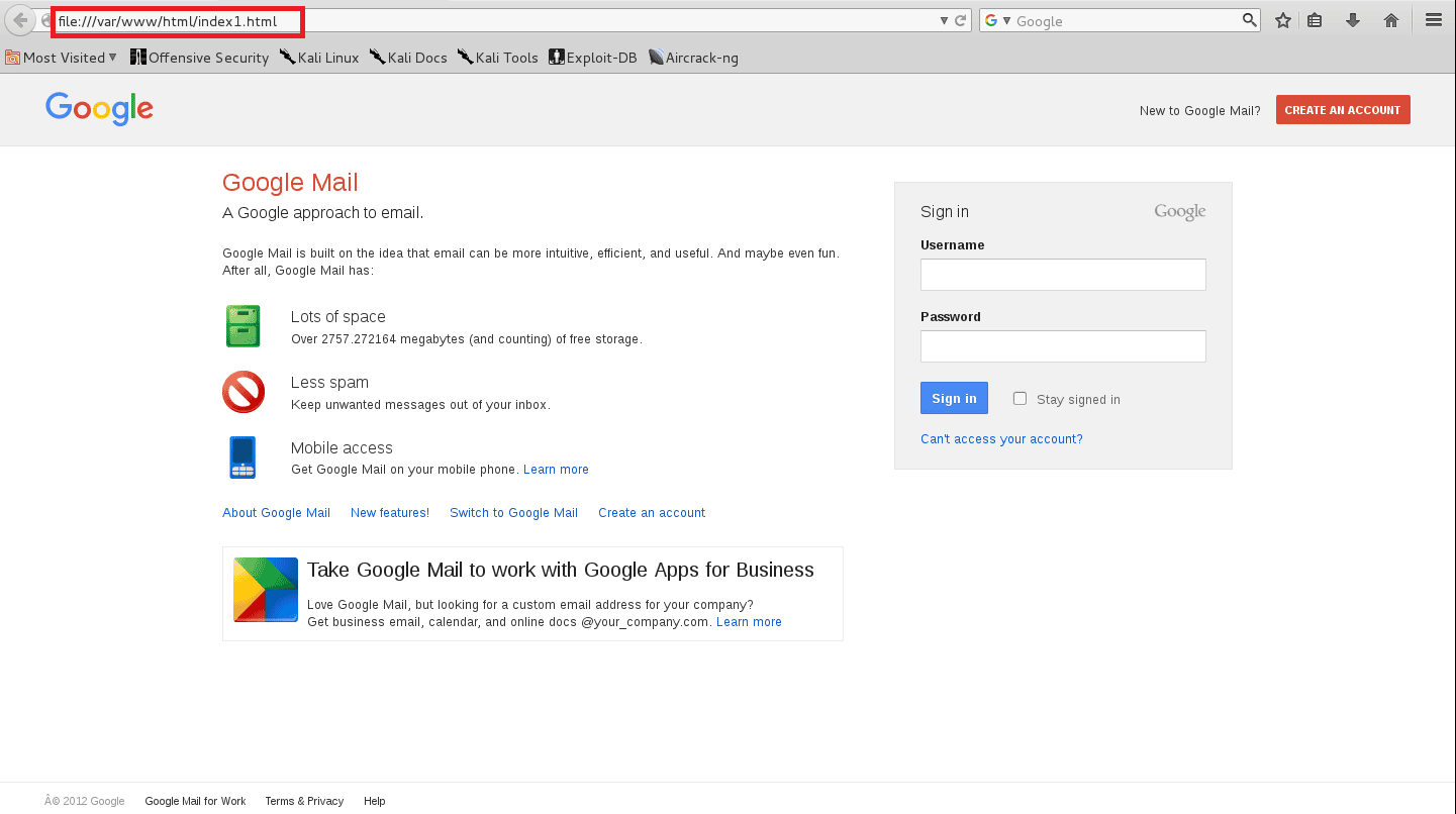 PoC: Email Phishing Scam page