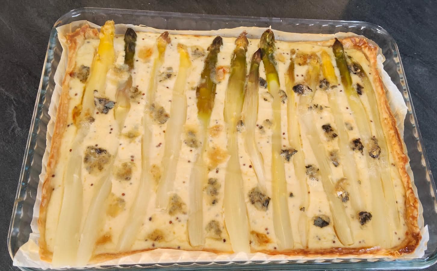 photo de Tarte aux asperges et au bleu