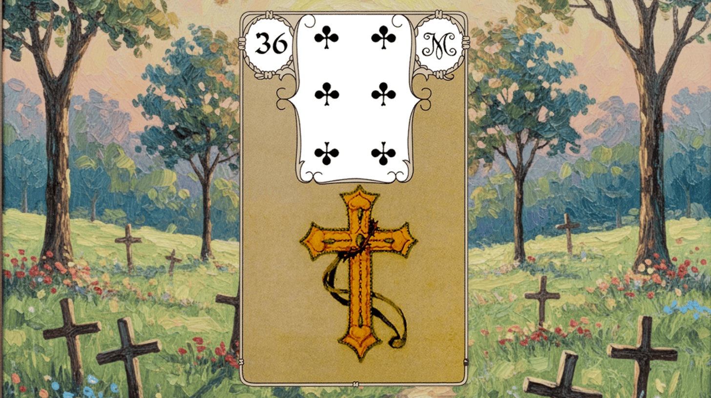 Tauche tief ein in die Bedeutung von Lenormand Kreuz 36. Lerne alles &uuml;ber Schicksal, Liebe. Treffsichere Deutung beim Kartenlegen! Viele wertvolle FAQs!