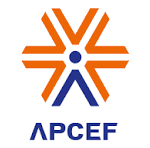 Imagem do logotipo da APCEF, uma organização financeira que oferece serviços de qualidade para associados, destacando seu compromisso com a excelência e a confiança.