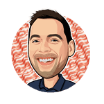 Illustrated drawing of Corey James founder of BaconToday.com.