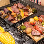 鹿モモ肉でプランクBBQ