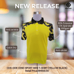 CGS-006 Cend Sport Men T-Shirt Athlete Pro (Yellow Black)