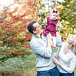 Fall MINI Session in Farmington CT parents holding a baby