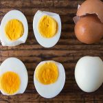 Instant Pot Hard Boiled Eggs Peeled and Cut Open