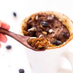 Single serve gingerbread cake in a mug