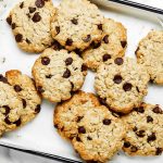 Oat Cookies made with coconut flour on a tray