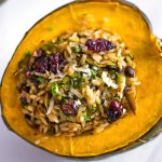 Stuffed Savory Acorn Squash half