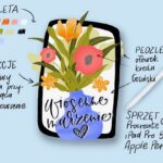 Projekt Procreate bukiet kwiatów