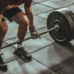 person weightlifting painting