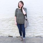 Olive Green and Taupe Outfit