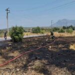 MUĞLA'NIN DATÇA İLÇESİNDE YERLEŞİM ALANINA YAKIN NOKTADA ÇIKAN KURU OT YANGINI, EKİPLERİN HIZLI MÜDAHALESİYLE BÜYÜMEDEN SÖNDÜRÜLDÜ.