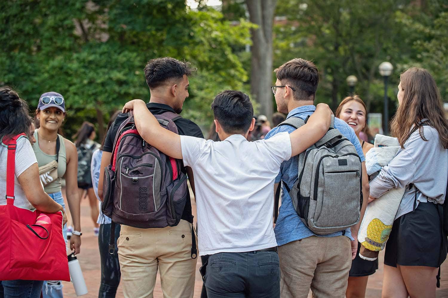 Students hanging out on the diag