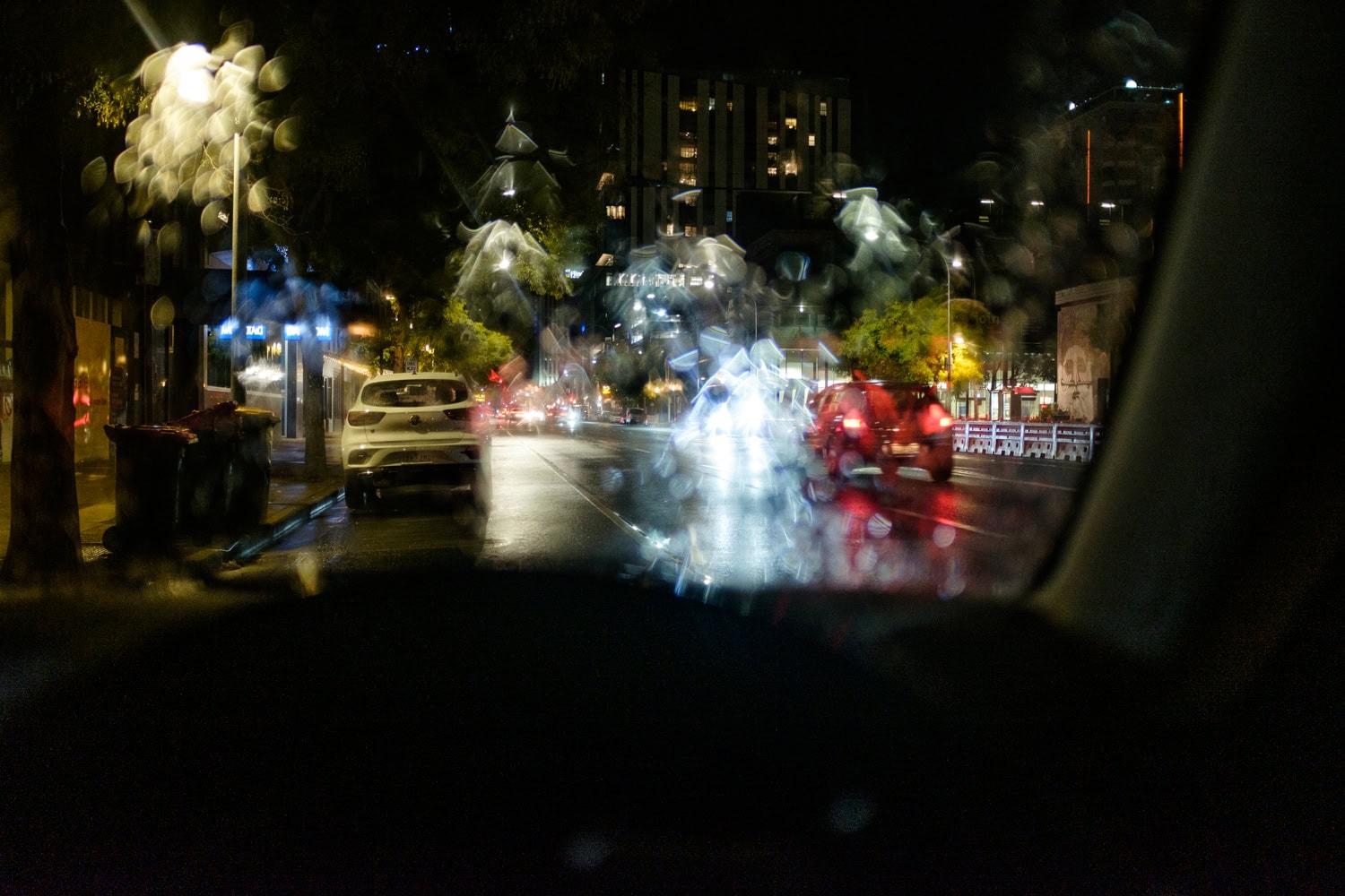 wet windscreen street photography
