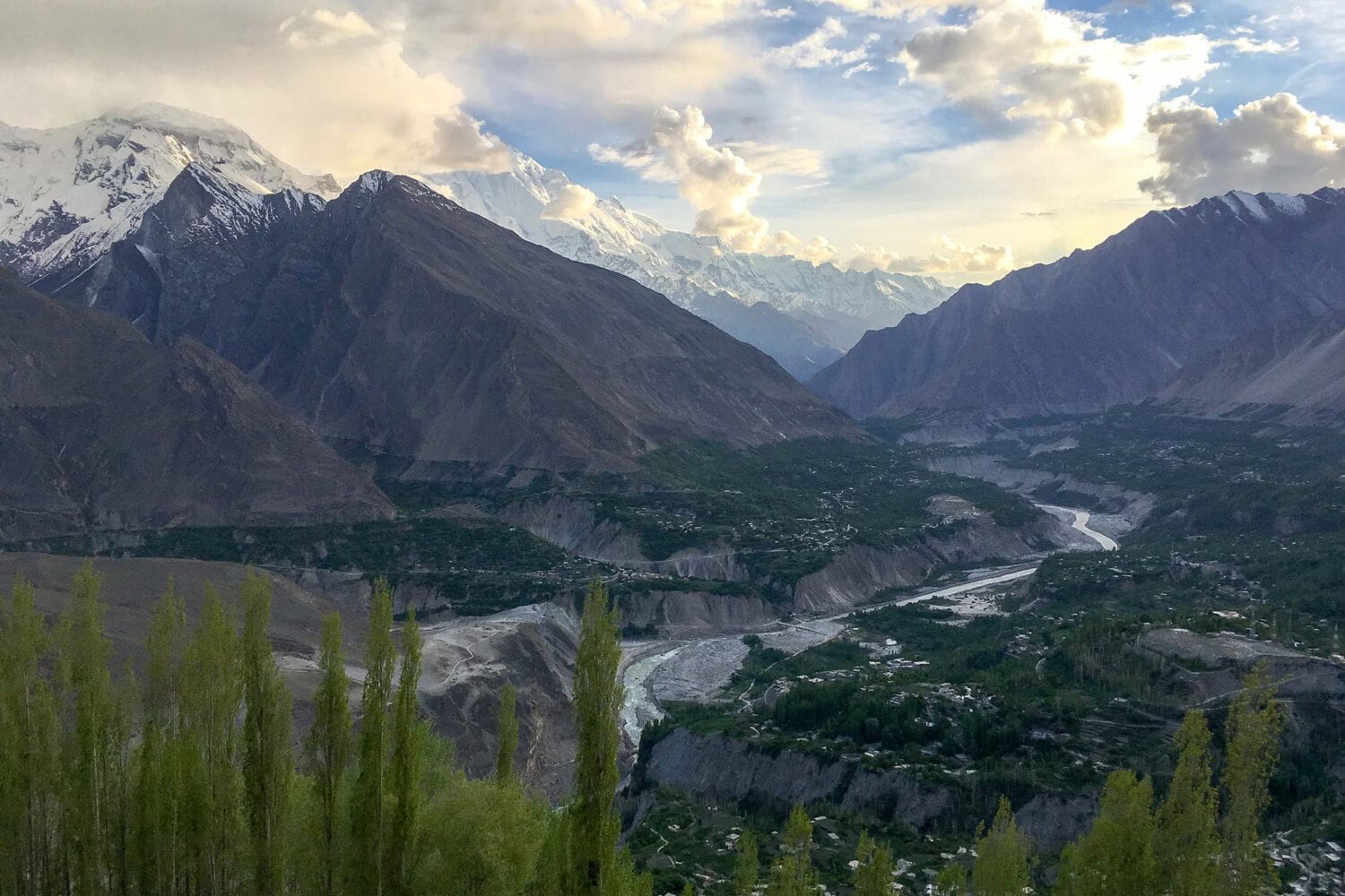 View of Hunza Valley from Karimabad.