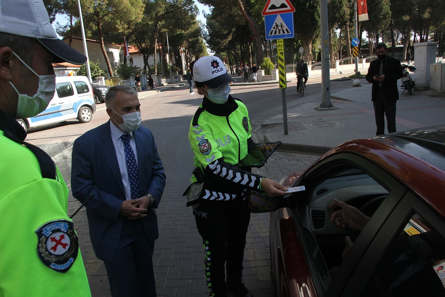 Kaymakam Duru trafik denetlemelerine katıldı