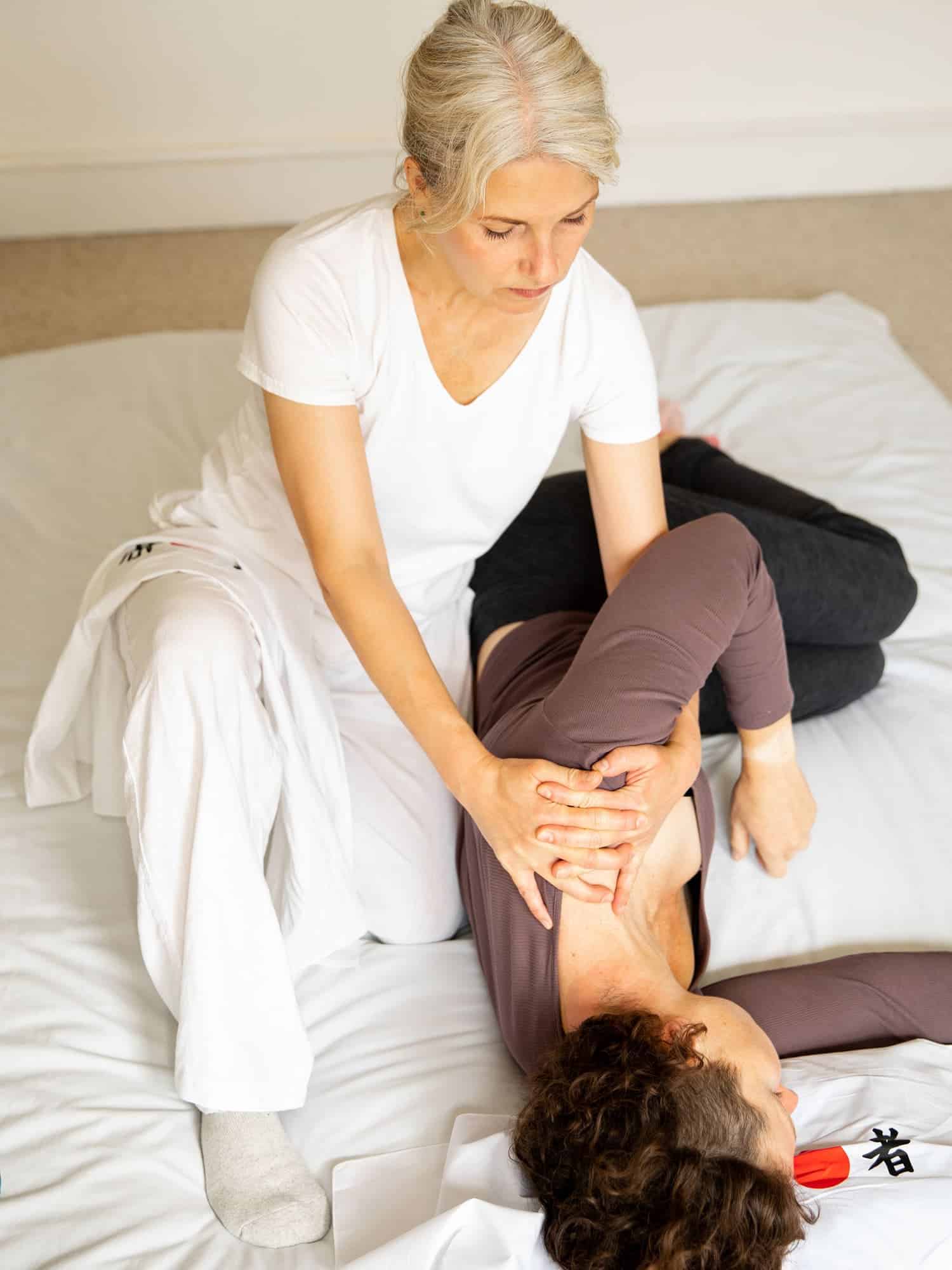 Ludmila performing a shiatsu massage