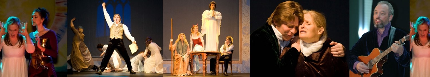 El Teatro de los Valores Eternos representa "Divine Humanity" de William Blake en Londres, Reino Unido.