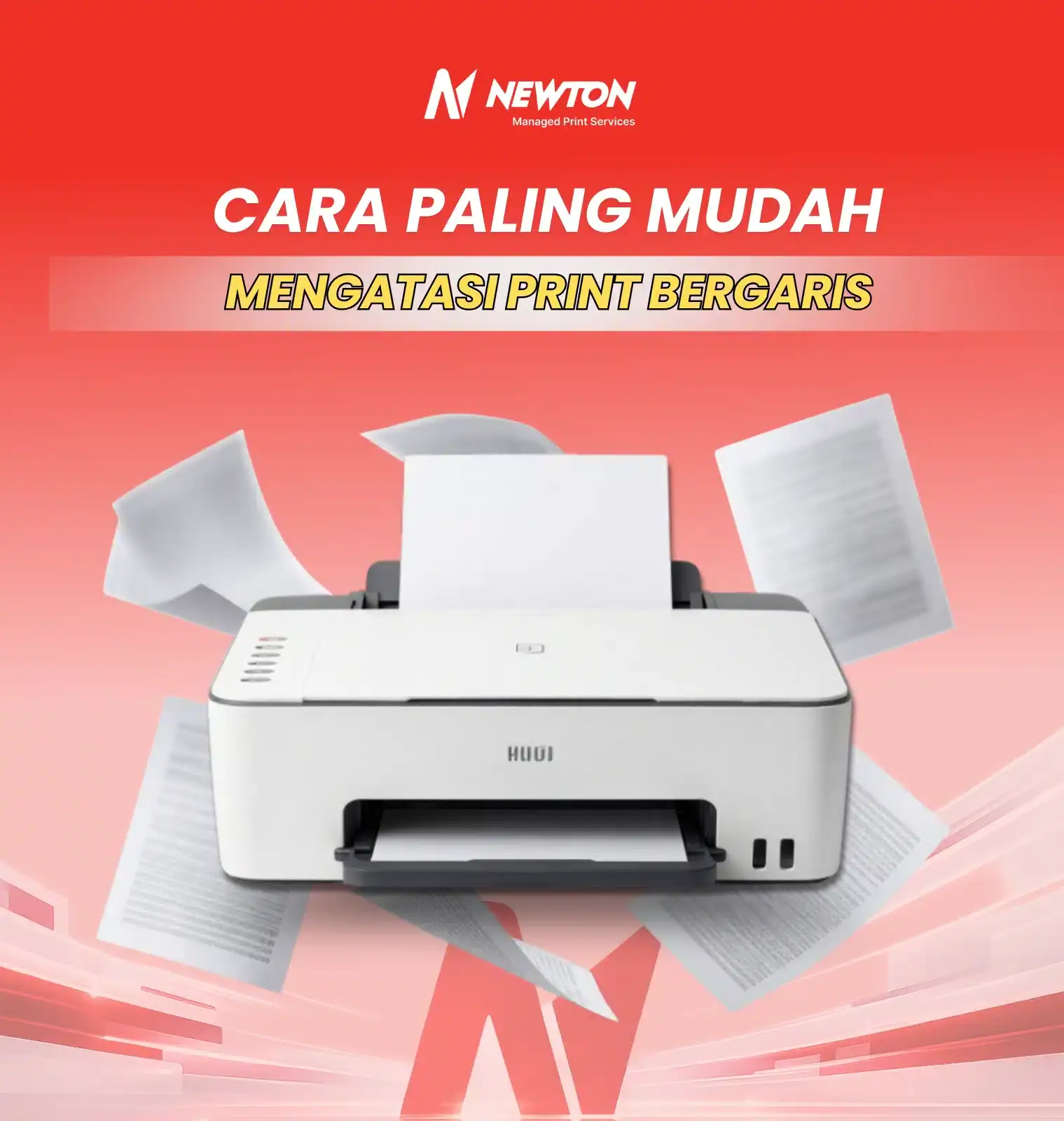 gambar mengatasi hasil print bergaris