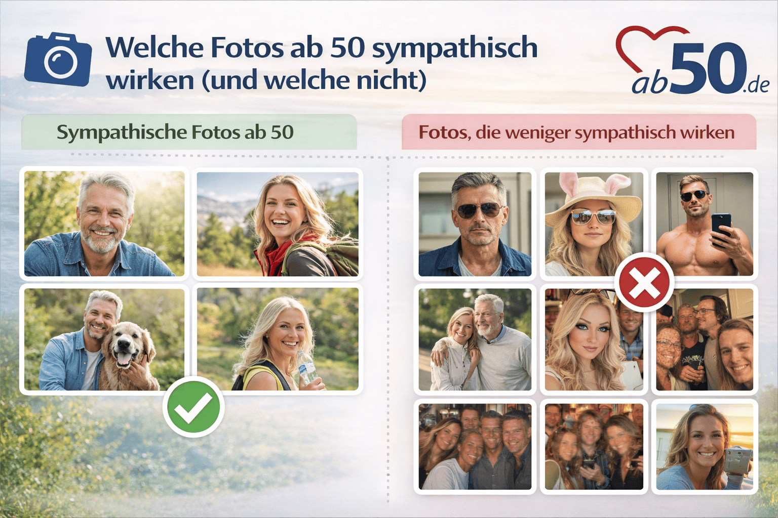 Welche Fotos ab 50 sympathisch wirken (und welche nicht)
