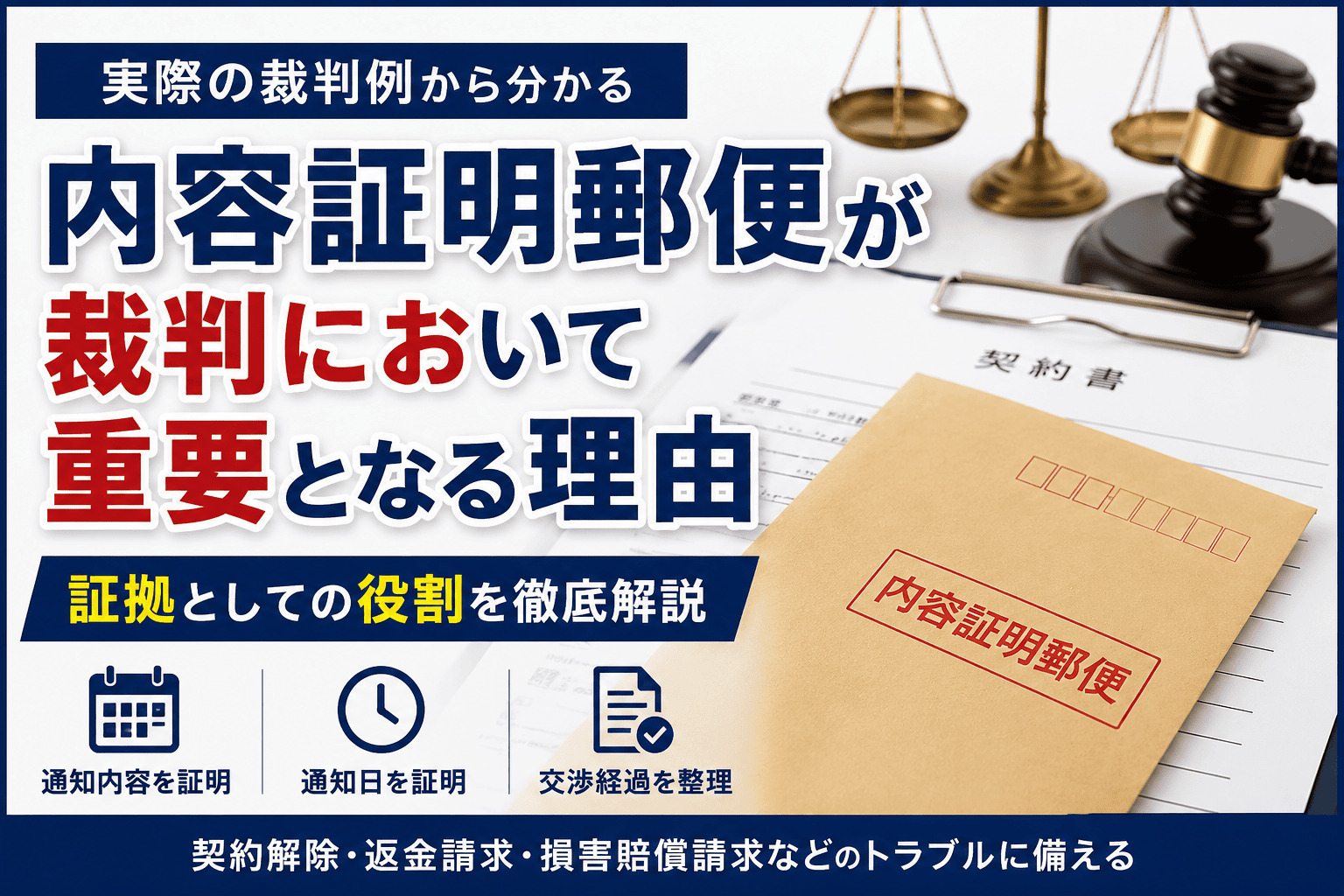 内容証明郵便が裁判において重要となる理由｜裁判例に基づき解説