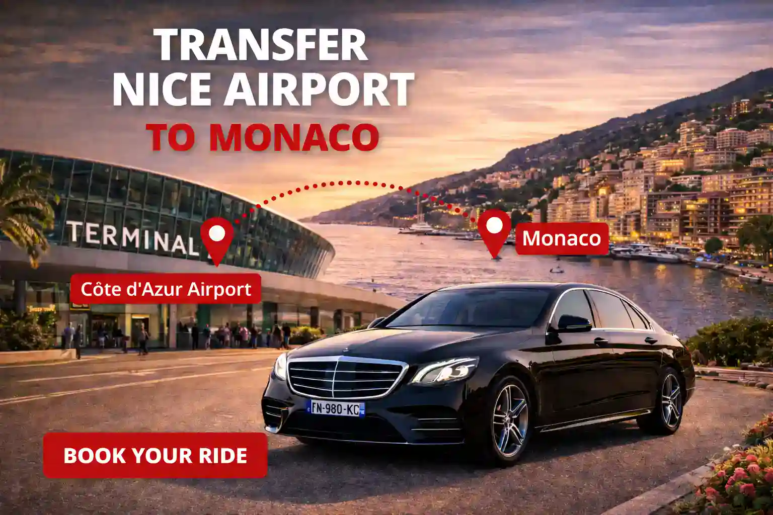 Transfer Nice Airport to Monaco