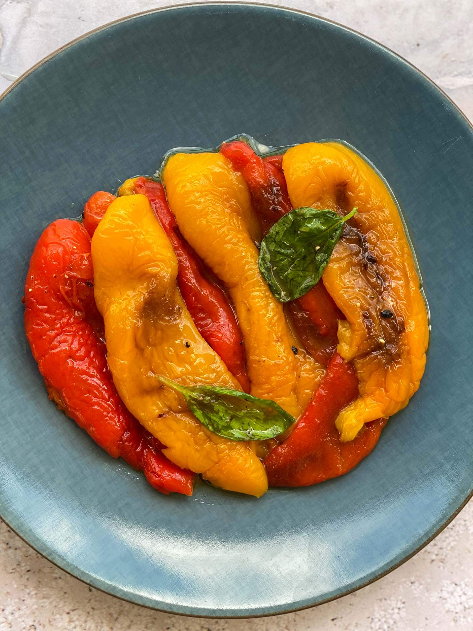 Simply-Roasted-bell-peppers-on-a-plate