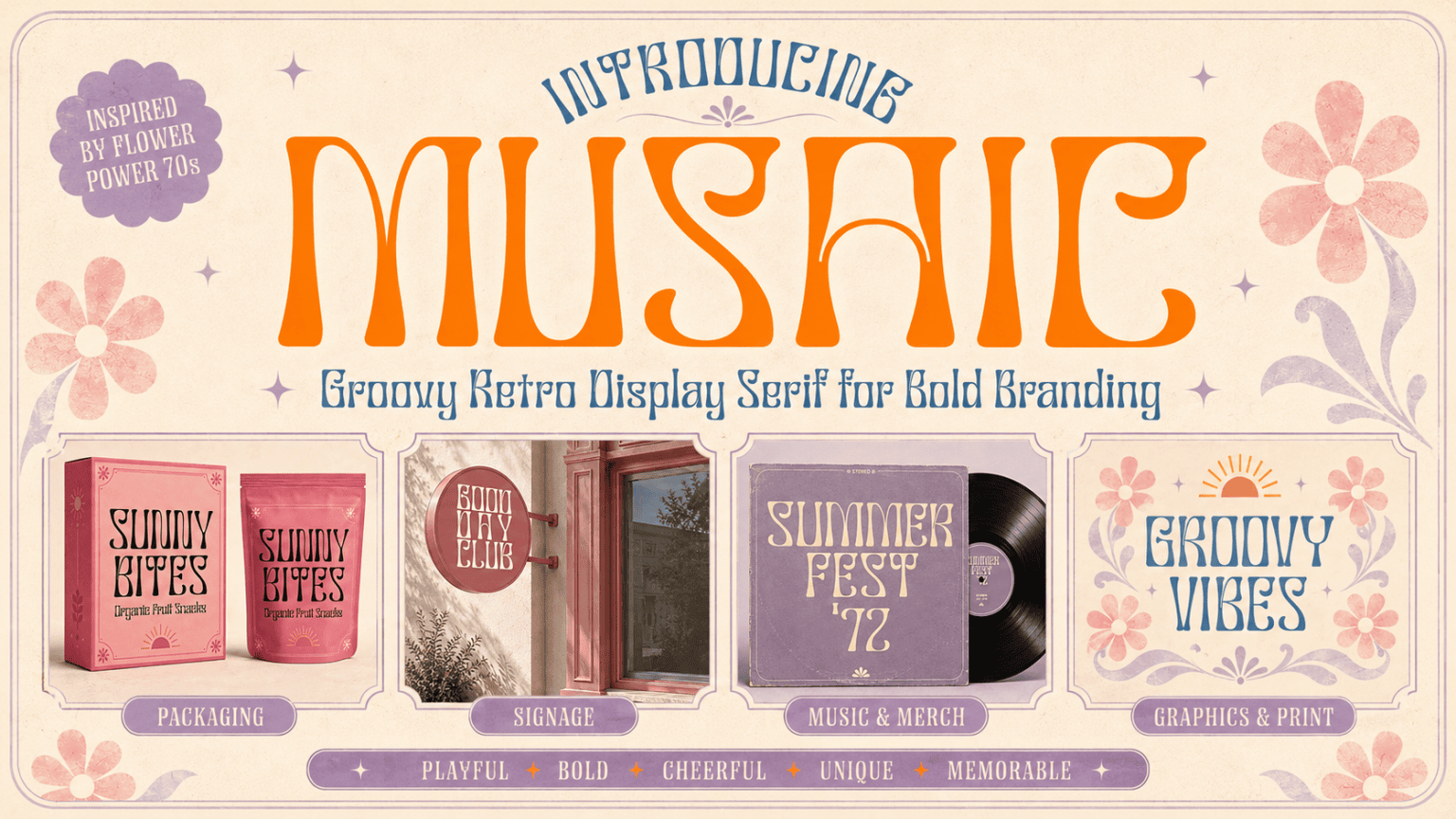 groovy retro display serif font