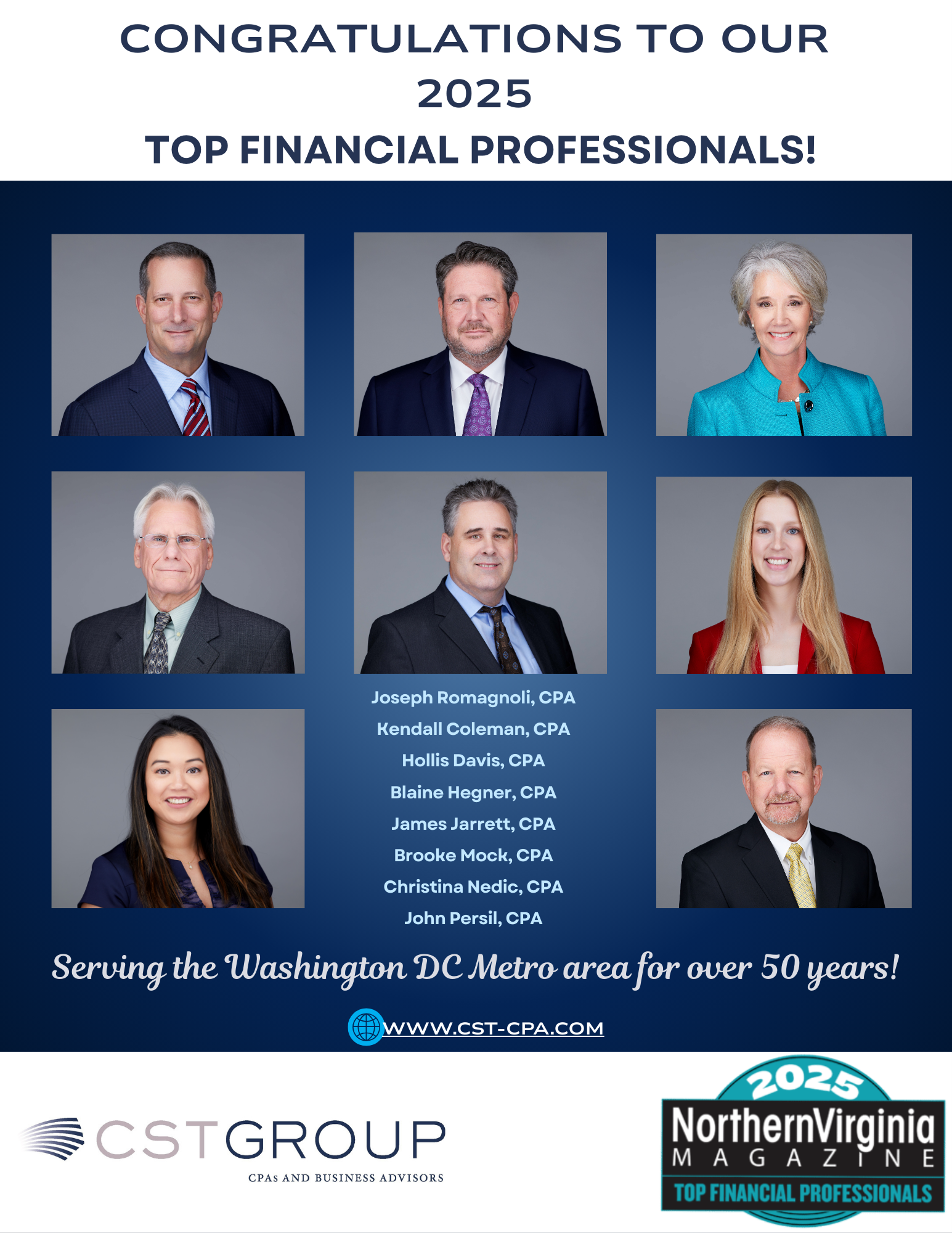 2025 NOVA Magazine Top Financial Professionals