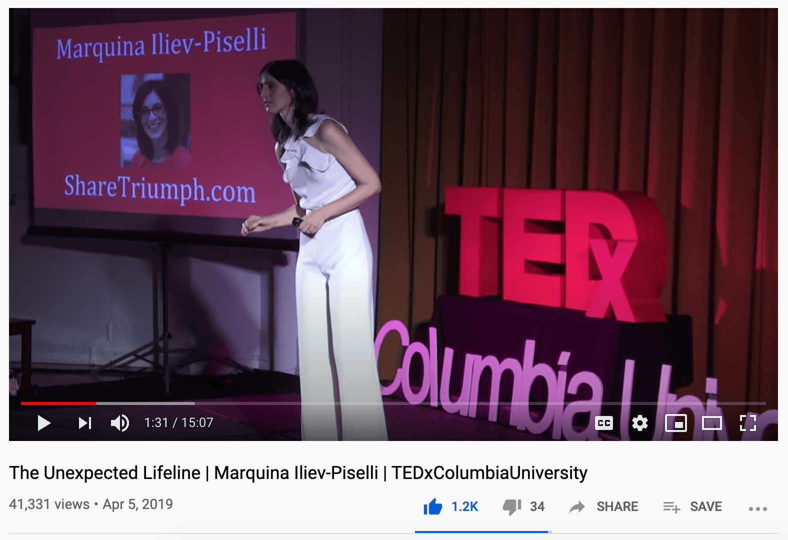 Marquina at TEDx Columbia University