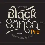 Black Sansa Pro - Retro display font