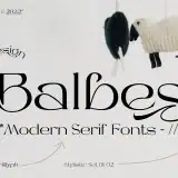 Balbes - Modern Serif Font with multi shapes and lines.