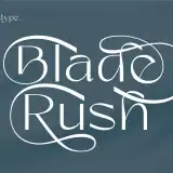 Blade Rush is a modern sans serif typeface featuring a complete set