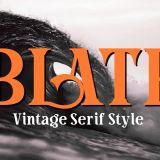 Blate - Bold Vintage Display Serif with Elegant Ligatures