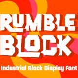 Rumble Block Industrial Block Display Font