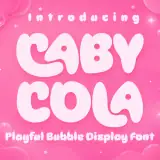 Caby Cola – Retro Bubble Display Font